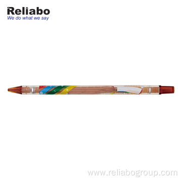 Custom logo children's painting twist telescopic crayons